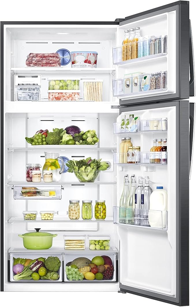 ثلاجة سامسونج بابين، سعة 620 لتر / 21.9 قدم مكعب، بنظام تبريد مزدوج، لون فضي داكن | SAMSUNG MODEL NO: RT62K7050SL - Image 4