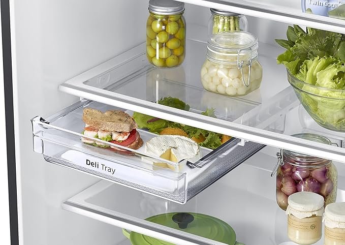 ثلاجة سامسونج بابين، سعة 620 لتر / 21.9 قدم مكعب، بنظام تبريد مزدوج، لون فضي داكن | SAMSUNG MODEL NO: RT62K7050SL - Image 5