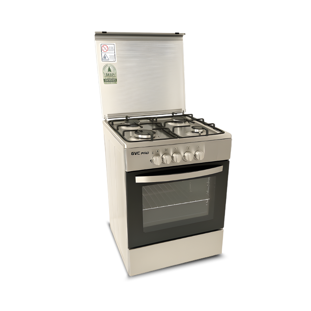 فرن غاز جي في سي 55*55 ستيل مصري | MODEL NO: GVCO-5555-EG-1